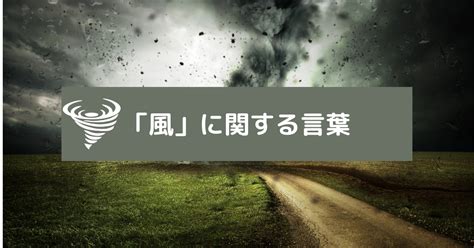 風形容|風の種類、風のつく言葉など 50 